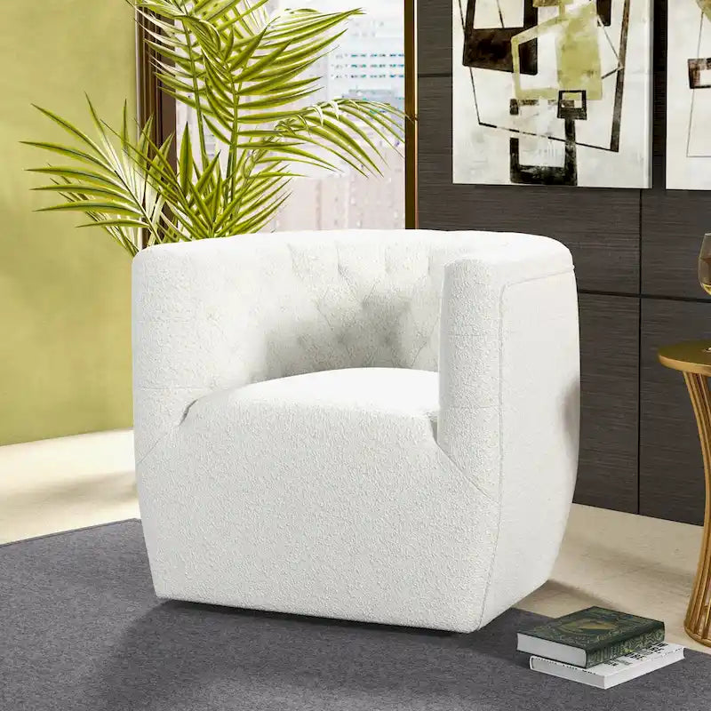 Fauteuil pivotant confortable style Mid-Century Modern