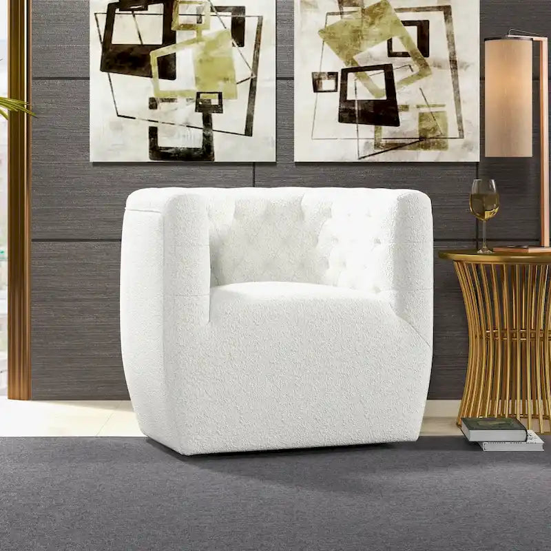 Fauteuil pivotant confortable style Mid-Century Modern