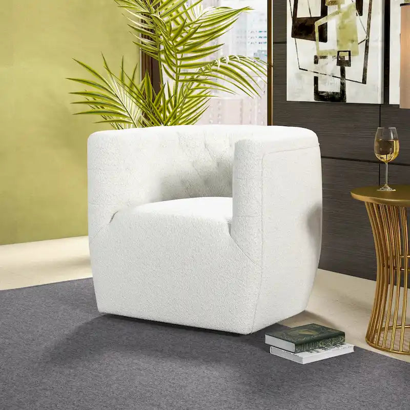 Fauteuil pivotant confortable style Mid-Century Modern