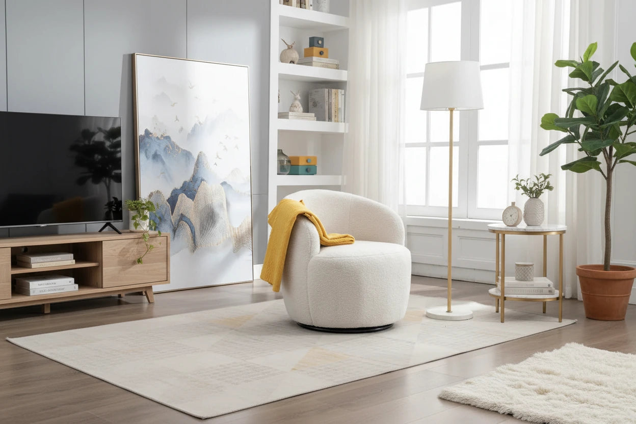 Swivel Accent Armchair Barrel Chair