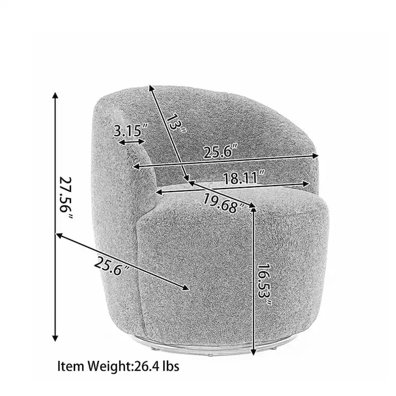 Fauteuil d'appoint pivotant, fauteuil crapaud