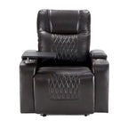 Fauteuil inclinable électrique en similicuir avec port de chargement USB