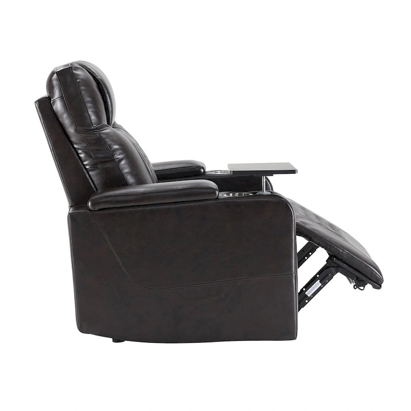 Fauteuil inclinable électrique en similicuir avec port de chargement USB