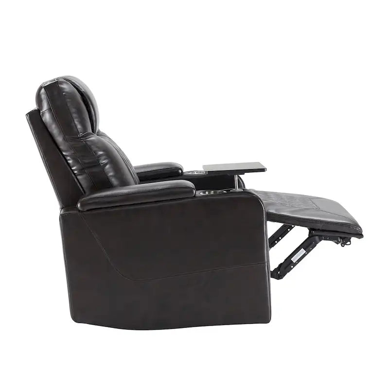 Fauteuil inclinable électrique en similicuir avec port de chargement USB