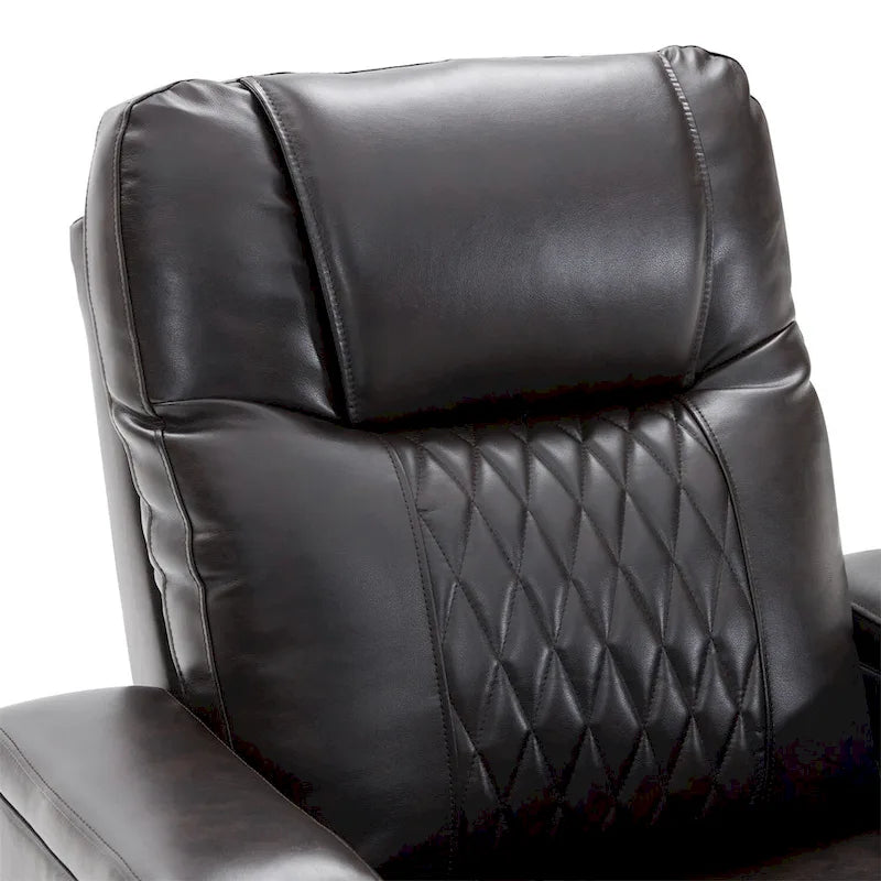 Fauteuil inclinable électrique en similicuir avec port de chargement USB