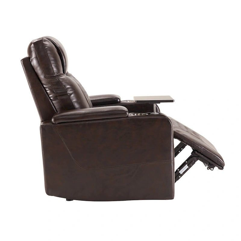 Fauteuil inclinable électrique en similicuir avec port de chargement USB