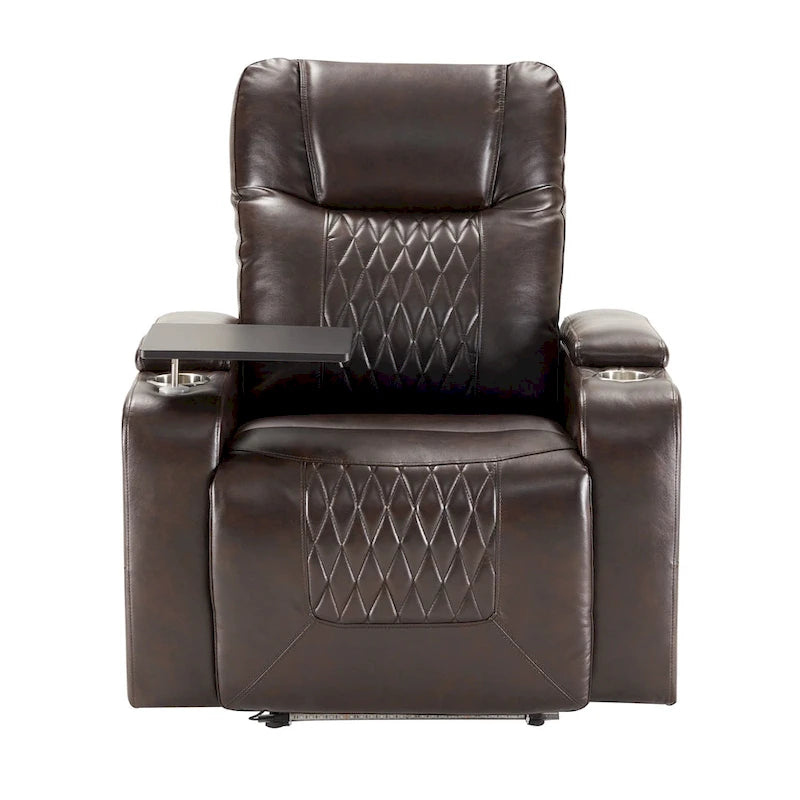 Fauteuil inclinable électrique en similicuir avec port de chargement USB