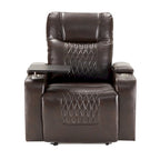 Fauteuil inclinable électrique en similicuir avec port de chargement USB