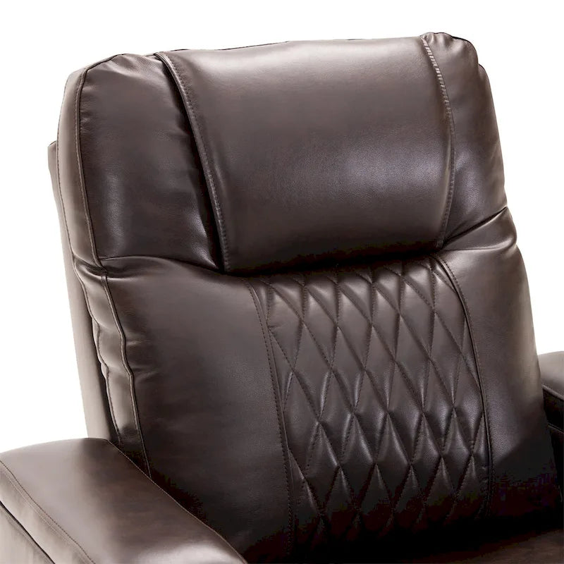 Fauteuil inclinable électrique en similicuir avec port de chargement USB