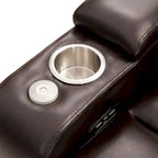Fauteuil inclinable électrique en similicuir avec port de chargement USB