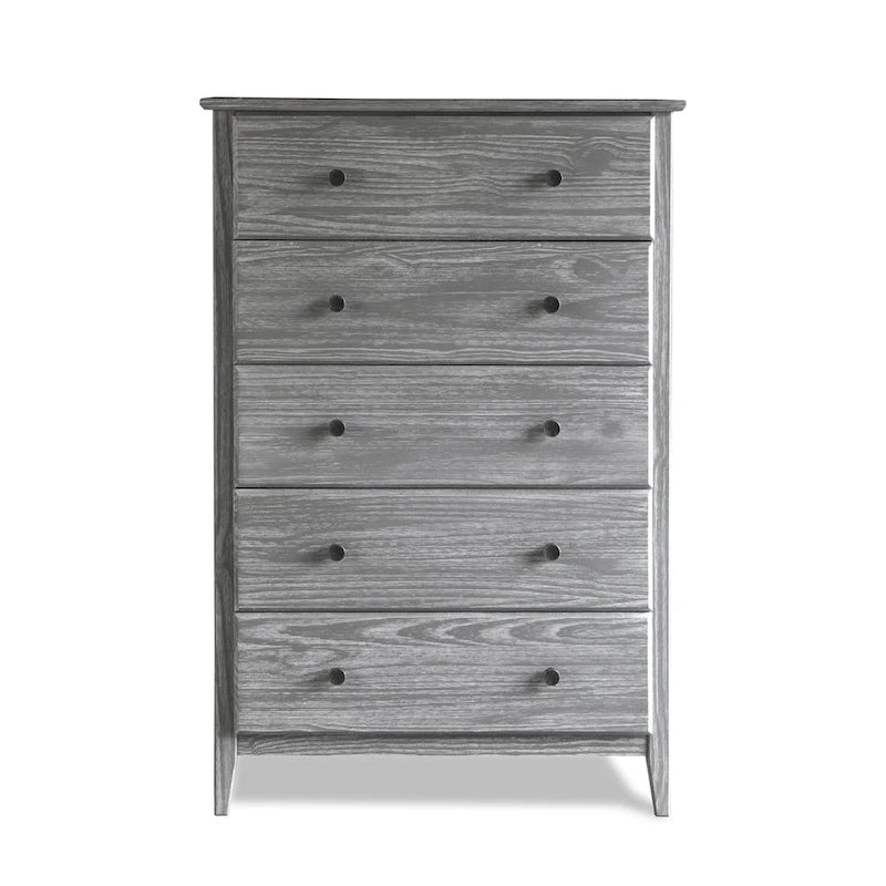 Commode en bois massif à 5 tiroirs Greenport Coastal