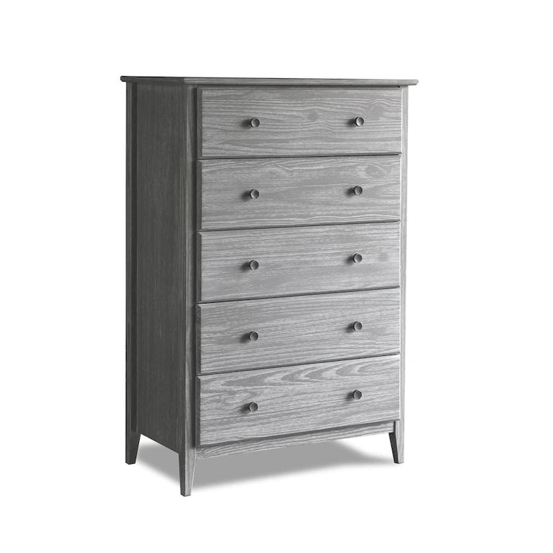 Commode en bois massif à 5 tiroirs Greenport Coastal