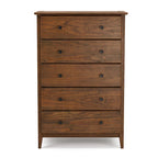 Commode en bois massif à 5 tiroirs Greenport Coastal