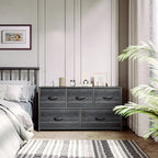 Commode de chambre horizontale à 5 tiroirs, commode pour enfant avec plateau en bois