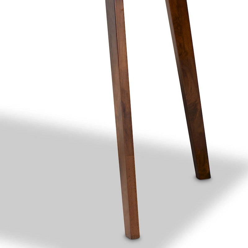 Table à manger rectangulaire en bois, style transitionnel du milieu du siècle