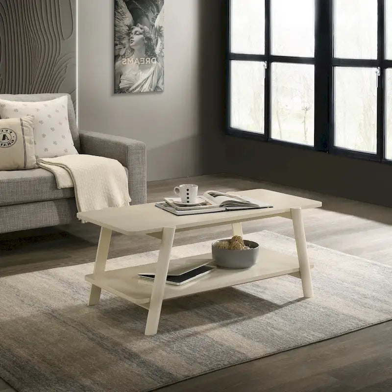 Table basse étagère en bois moderne du milieu du siècle Metz