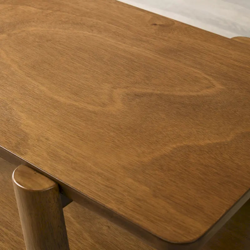Table basse étagère en bois moderne du milieu du siècle Metz
