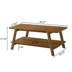 Table basse étagère en bois moderne du milieu du siècle Metz
