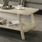 Table basse étagère en bois moderne du milieu du siècle Metz