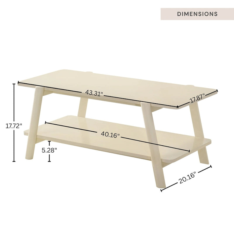 Table basse étagère en bois moderne du milieu du siècle Metz