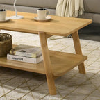 Table basse étagère en bois moderne du milieu du siècle Metz