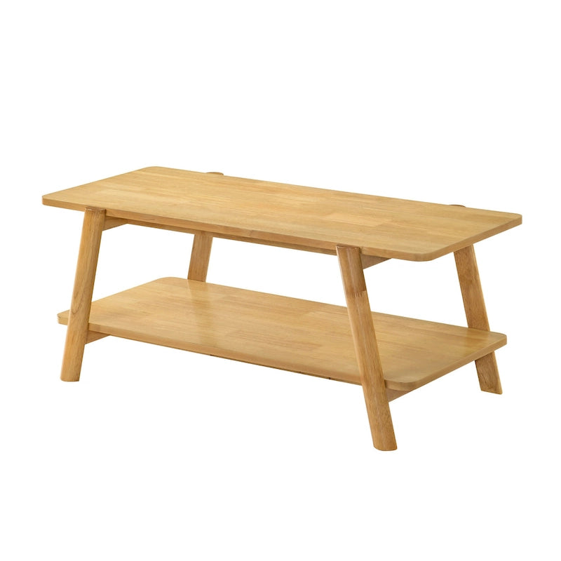 Table basse étagère en bois moderne du milieu du siècle Metz