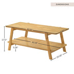 Table basse étagère en bois moderne du milieu du siècle Metz