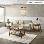 Table basse étagère en bois moderne du milieu du siècle Metz