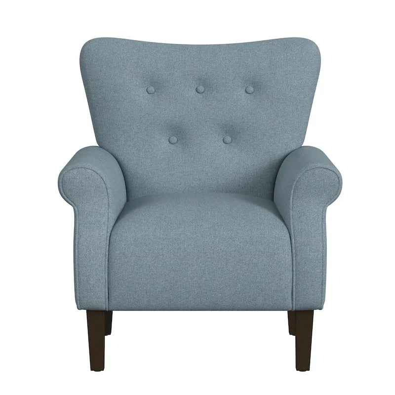 Fauteuil d'appoint à accoudoirs arrondis