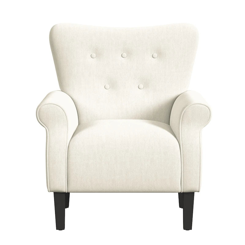 Fauteuil d'appoint à accoudoirs arrondis