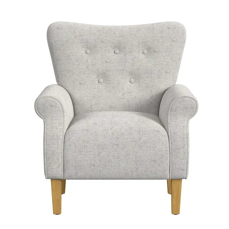 Fauteuil d'appoint à accoudoirs arrondis