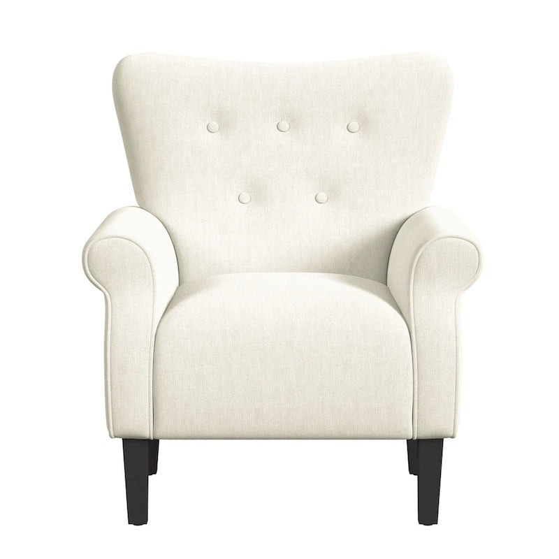 Fauteuil d'appoint à accoudoirs arrondis