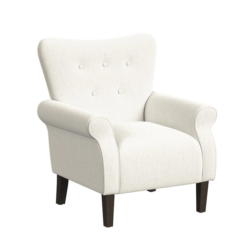 Fauteuil d'appoint à accoudoirs arrondis