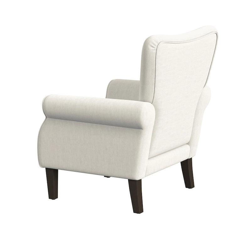 Fauteuil d'appoint à accoudoirs arrondis