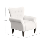 Fauteuil d'appoint à accoudoirs arrondis
