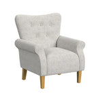 Fauteuil d'appoint à accoudoirs arrondis