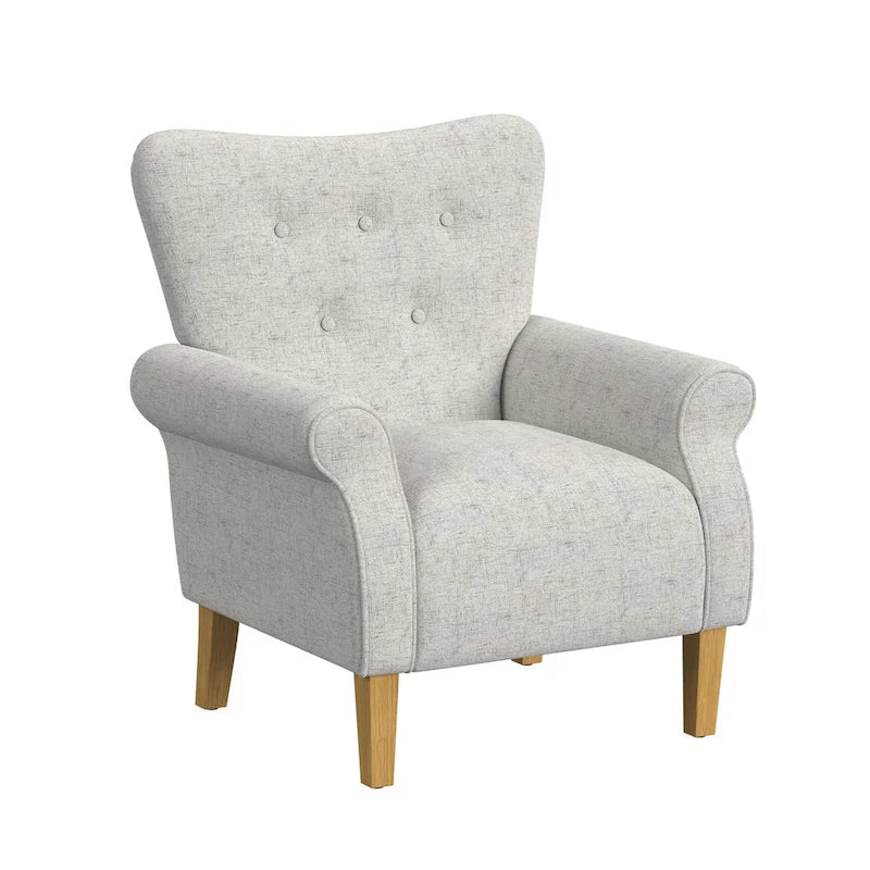 Fauteuil d'appoint à accoudoirs arrondis
