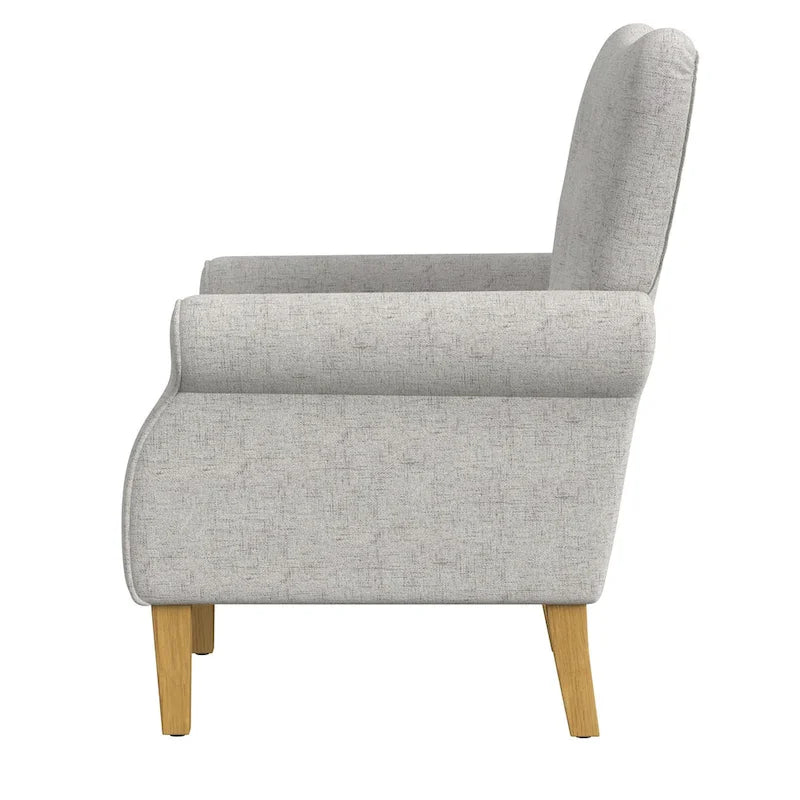 Fauteuil d'appoint à accoudoirs arrondis