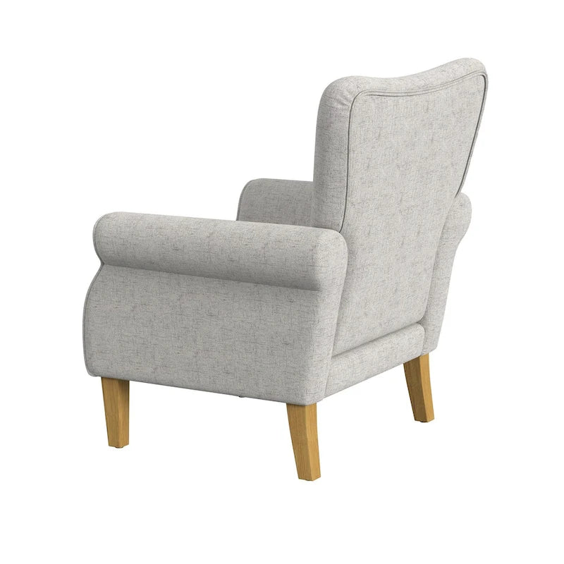 Fauteuil d'appoint à accoudoirs arrondis