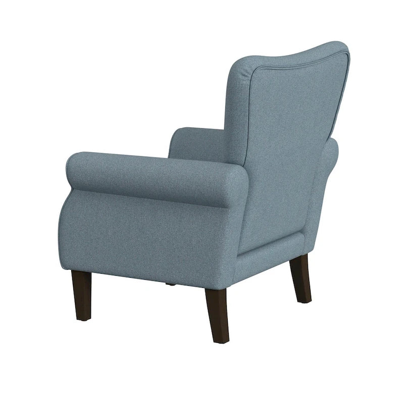 Fauteuil d'appoint à accoudoirs arrondis