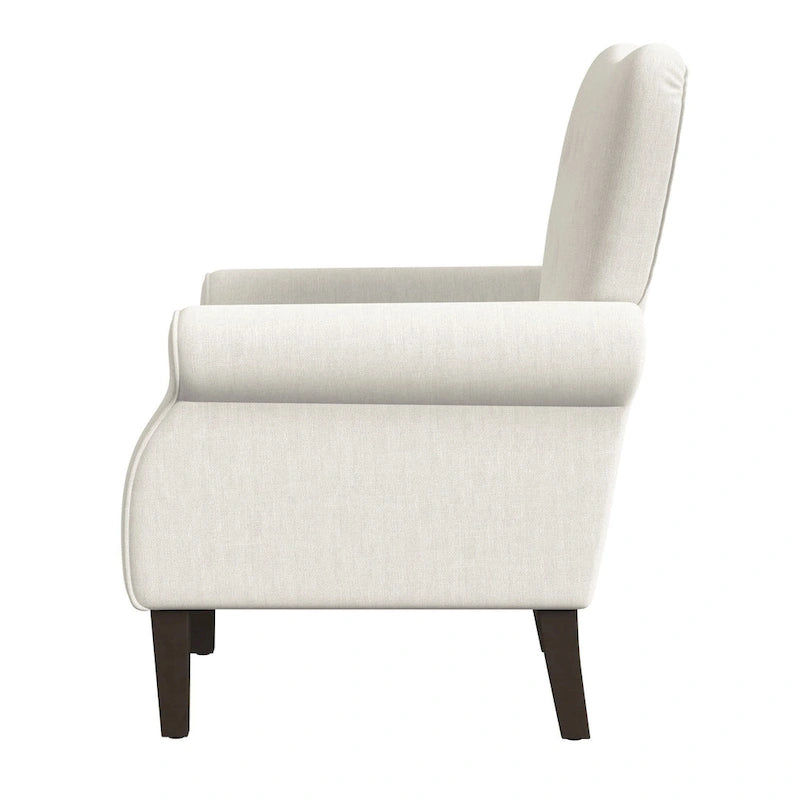 Fauteuil d'appoint à accoudoirs arrondis