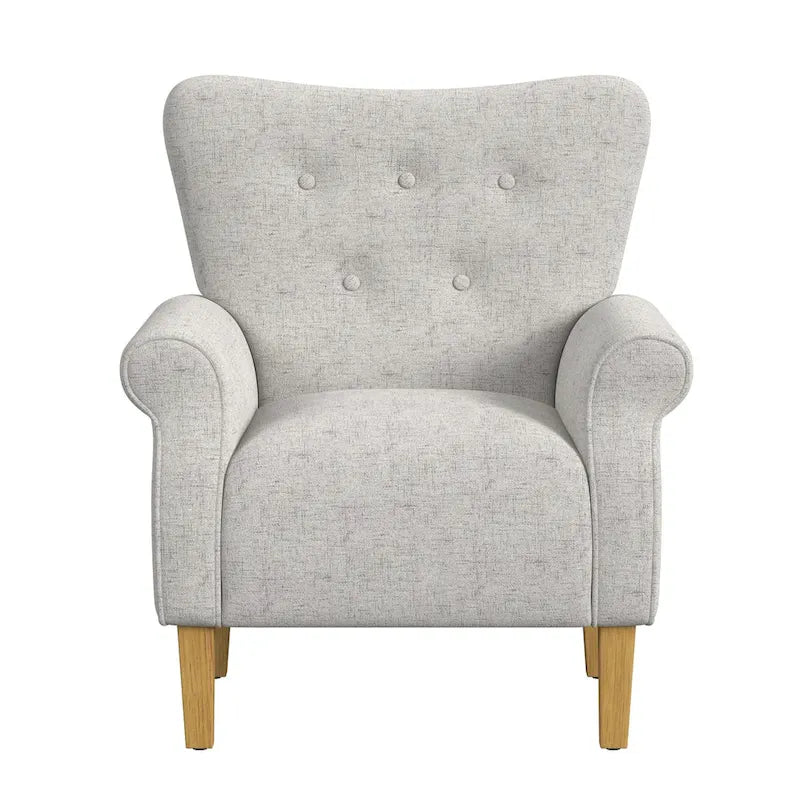 Fauteuil d'appoint à accoudoirs arrondis