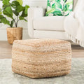 Pouff/Repose-pieds en jute Saba Square
