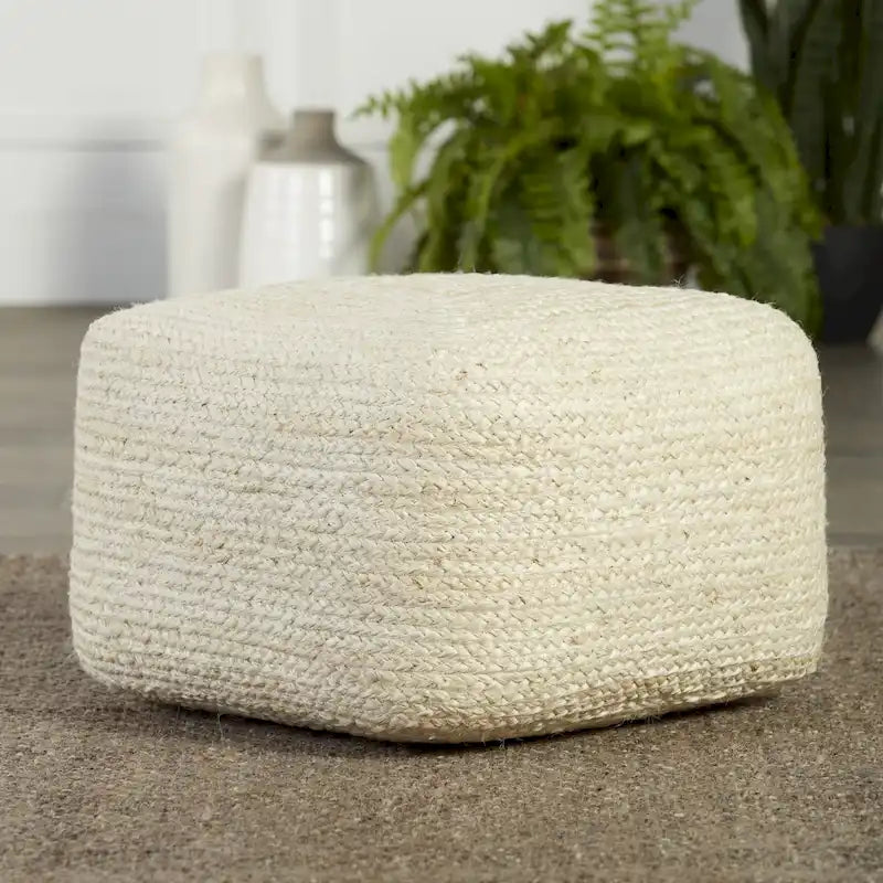 Pouff/Repose-pieds en jute Saba Square