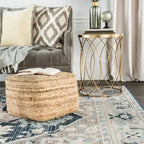 Pouff/Repose-pieds en jute Saba Square