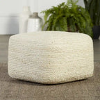 Pouff/Repose-pieds en jute Saba Square