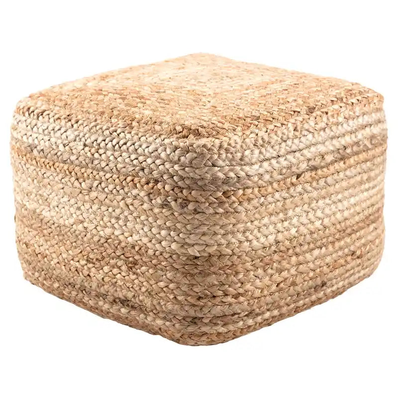 Pouff/Repose-pieds en jute Saba Square
