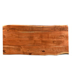 Table de salle à manger en bois massif à bord brut