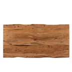 Table de salle à manger en bois massif à bord brut