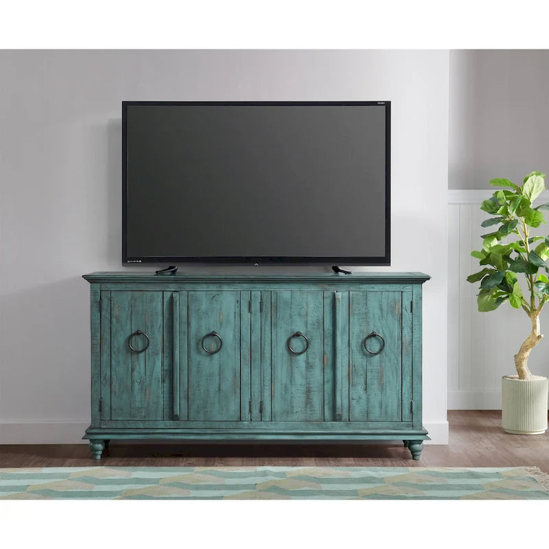 Meuble TV console en bois massif 65